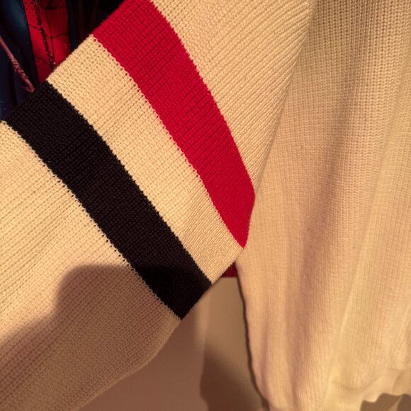 Vintage 1970s Sweater / Sweatshirt GM Oldsmobile USA Made (XL) Grandma Sweater - Picture 12 of 13